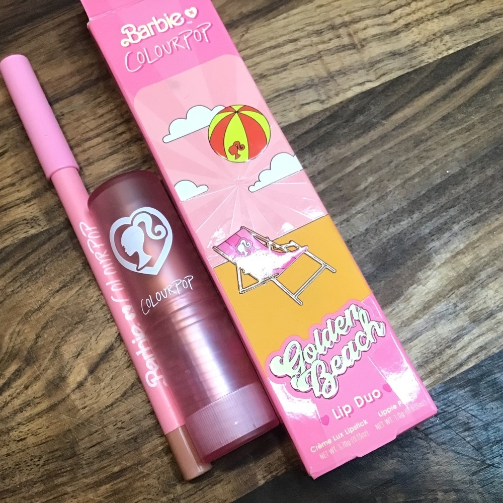 Malibu Barbie x Colour pop “golden beach lipstick kit, bnib